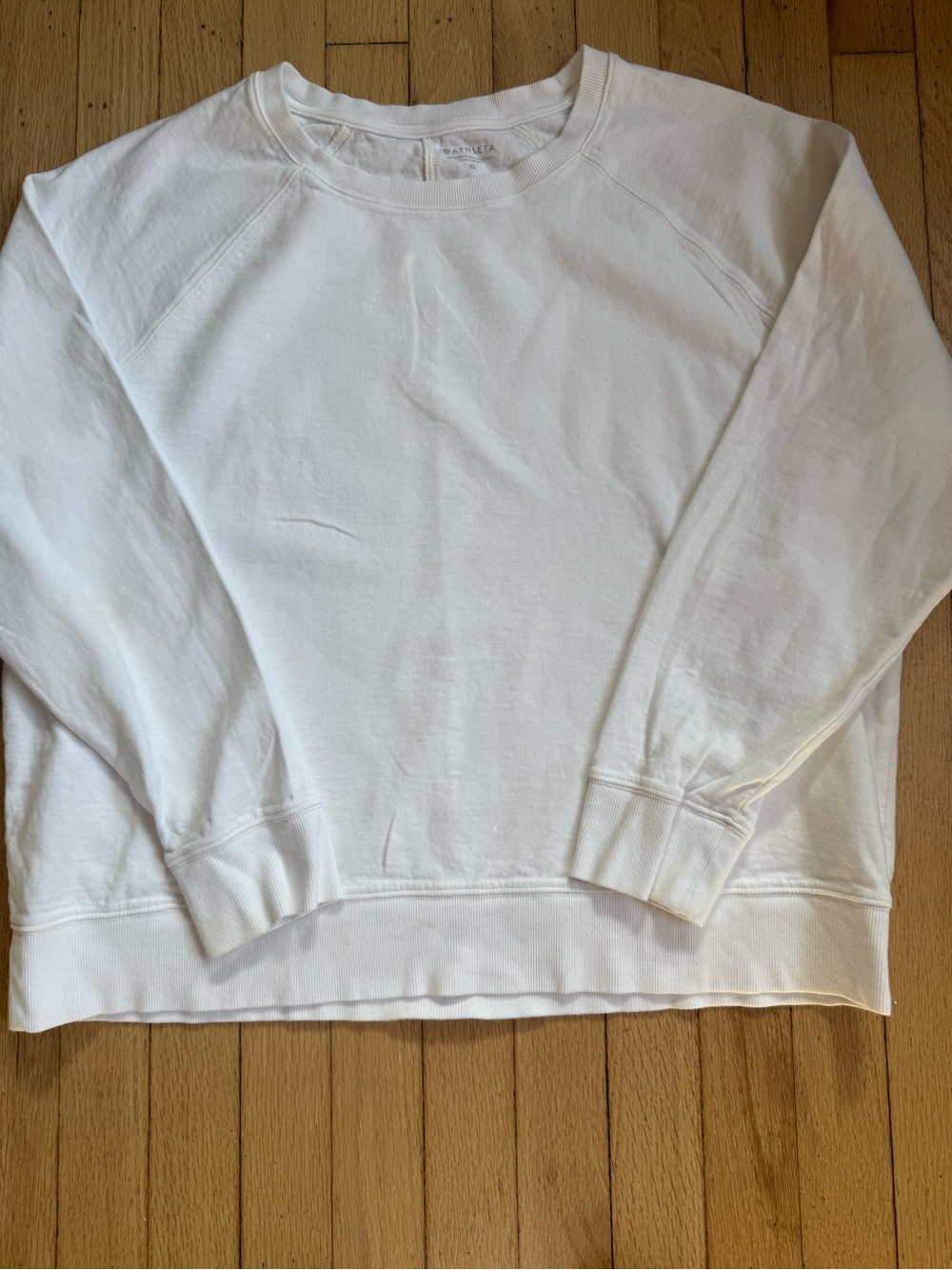 ATHLETA White Crewneck Sweatshirt - Everyday Pullover Size XL NWOT